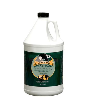 Best Shot Ultra Wash Shampoo - kondycjonujący, niskopieniący szampon do zasadniczego mycia psa, kota i konia, koncentrat 1:7 - 3,8L
