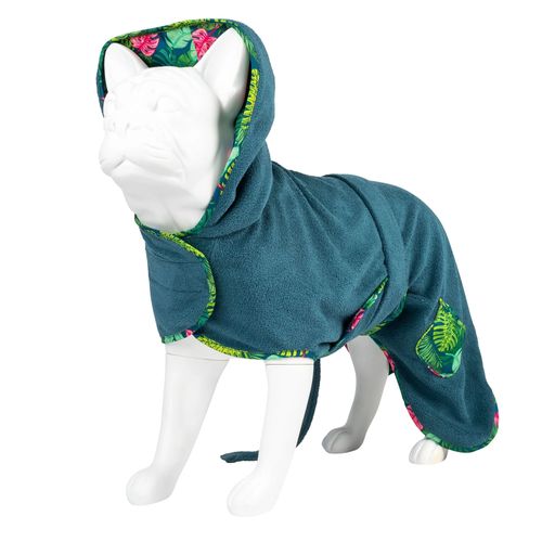 Max&Molly Dog Bathrobe Tropical - szlafrok dla psa, miękki i chłonny, wzór tropikalny