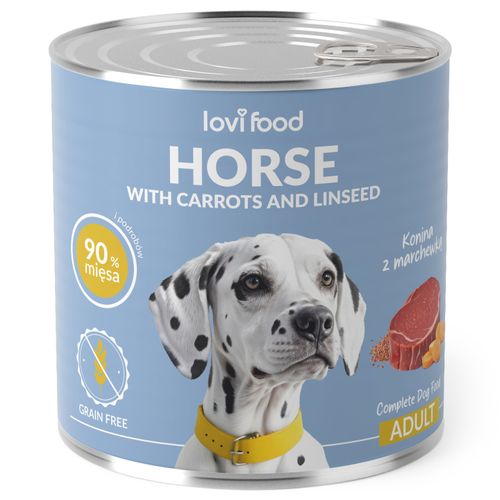 Lovi Food Horse with Carrots and Linseed 800g - mokra karma dla psa, z koniną, marchewką i siemieniem lnianym