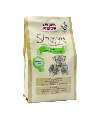 Simpsons Premium Adult Lamb & Brown Rice - karma dla psów, jagnięcina i brązowy ryż - 12kg