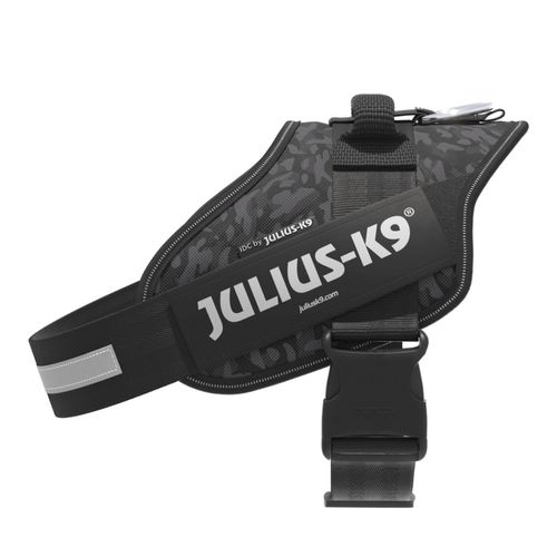 Julius-K9 IDC Powerharness Night Camo - szelki dla psa, z odblaskami, czarne moro
