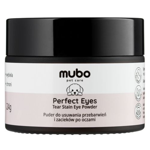 Mubo Perfect Eye Tear Stain Powder 24g - puder do usuwania plam i zacieków pod oczami psa i kota 