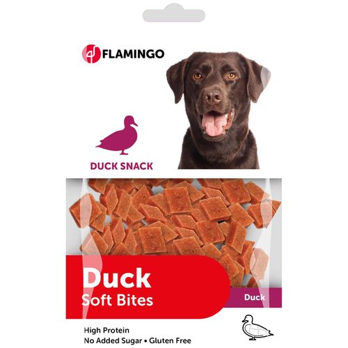 Flamingo Snack Duck Soft Bites 85g - przysmaki dla psa, miękkie smaczki z kaczki