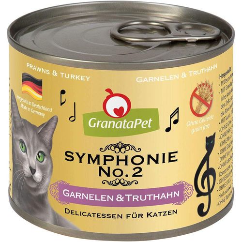 GranataPet Symphonie No.2 - wysokomięsna karma dla kota, krewetki i indyk