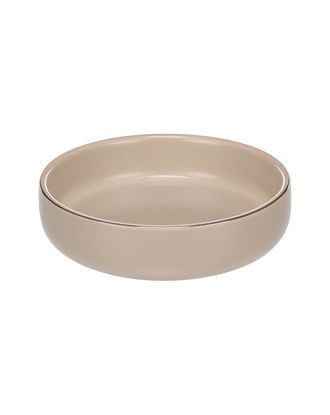 Flamingo Eram Cat Ceramic Bowl 200ml - miska ceramiczna dla kota, beżowa z błyszczącym rantem