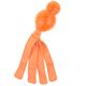 KONG Wubba Comet Orange - wzmocniony aport dla psa, piszcząca zabawka z frędzlami, pomarańczowy