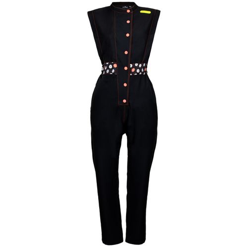 Artero Palermo Black Jumpsuit - kombinezon groomerski z akcentem w kropki i pudle
