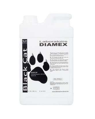 Diamex Black Cat Shampoo - szampon do czarnej i ciemnej sierści kota, koncentrat 1:8 - 1L