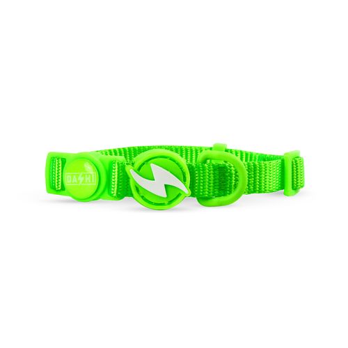 Dashi Neon Green Cat Collar - nylonowa obroża dla kota, neonowa zieleń
