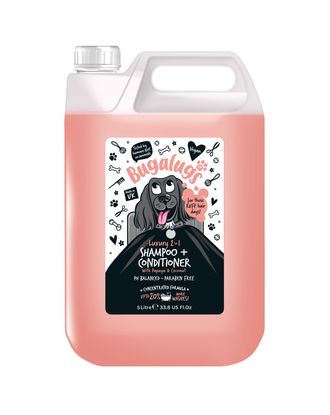 Bugalugs Luxury 2in1 Papaya & Coconut Shampoo - szampon z odżywką dla psa, oczyszcza i pielęgnuje - 5L