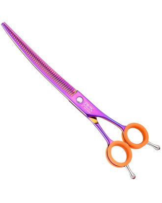 P&W ButterFly Curved Chunker Scissors 8" - degażówki groomerskie gięte, 48 ząbków typu chunkers