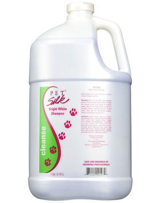 Pet Silk Bright White Shampoo - szampon rozjaśniający do włosa białego i jasnego, dla psów i kotów, koncentrat 1:16 - 3,8L