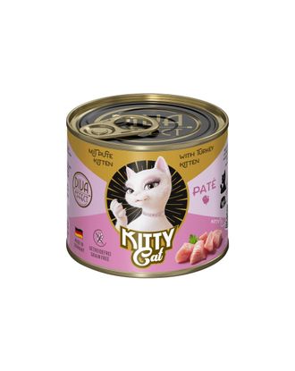 Kitty Cat Kitten Turkey Pate - bezzbożowa mokra karma, pasztet dla kociąt, z indykiem - 200g