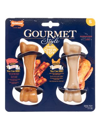 Nylabone Gourmet Strong Chew Toy Bundle Bacon & Chicken - zestaw gryzaków dla małego psa, aromat bekonu i kurczaka, 2szt.