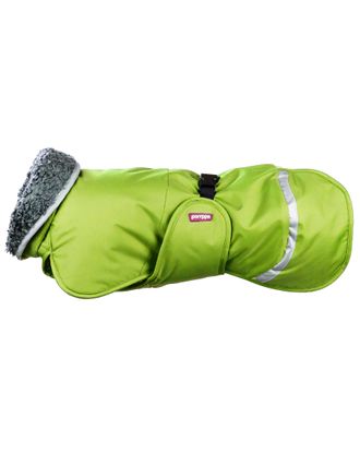 Toppa Pomppa for Harness Lime - bardzo ciepła kurtka zimowa dla psa, z otworem na szelki, limonkowa