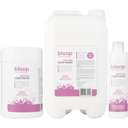 Bloop Active Dog Coat Mask Keratin - maska dla psa, wygładzająca i ułatwiająca rozczesywanie