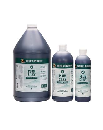 Nature's Specialties Plum Silky Shampoo - odżywczy szampon z  jedwabiem dla psa i kota, koncentrat 1:24