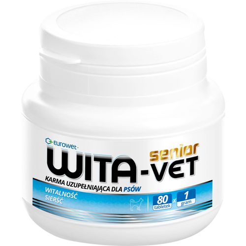 Eurowet Wita-Vet Senior, 80 tabletek - suplement diety przeznaczony dla psów powyżej 8 roku życia