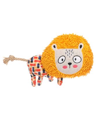 Flamingo Saffia Lion - szeleszcząca zabawka dla psa, pluszowy lew z piszczałką