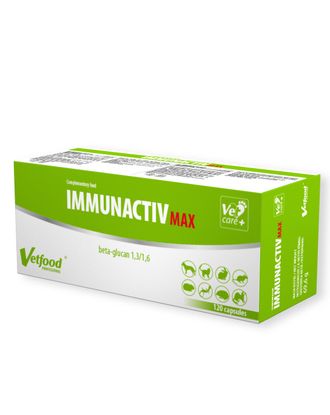 Vetfood Immunactiv Max 120kaps. - preparat wspomagający odporność u zwierząt