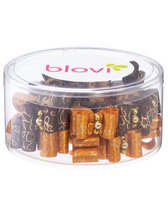 Blovi Bows Gold 25szt. - eleganckie kokardki dla psa w odcieniach brązu i złota, na gumce