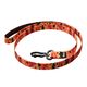 Julius-K9 MoreColor Leash Pixeljuice 120cm - smycz taśmowa dla psa, neoprenowy uchwyt, pomarańczowe piksele