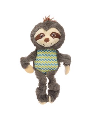 Flamingo Drala Sloth Grey 29cm - pluszowy leniwiec dla psa, z piszczałką, szary