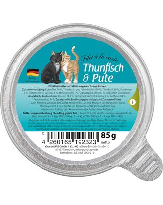 GranataPet Filet à la carte Tuna & Turkey - mokra karma dla kota, fileciki w sosie własnym, tuńczyk i indyk - 85g