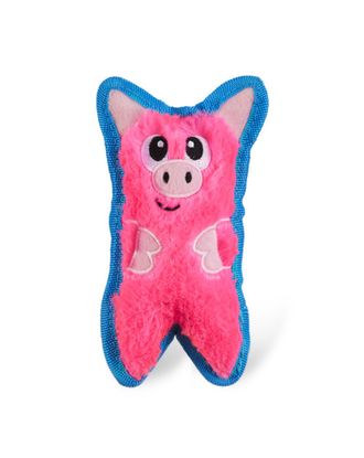 Outward Hound Durablez Pig 16cm - piszcząca zabawka dla psa, bez wypełnienia, różowa świnka