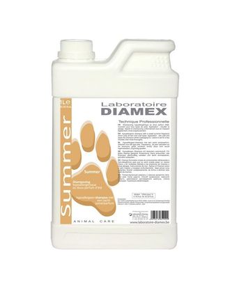 Diamex Summer - hypoalergiczny szampon do wszystkich rodzajów sierści, o zapachu melona, koncentrat 1:8 - 1L