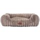 Biglo Cobe Mocca - Comfortable & Soft Corduroy Fleece Sofa Dog Bed, Brownish Grey