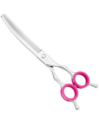 P&W AA Love Curved Thinning Scissors 7,25" - degażówki groomerskie gięte, 54 ząbki z mikroszlifem