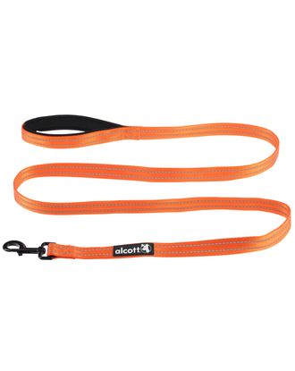 Alcott Adventure Leash 180cm Orange - odblaskowa smycz taśmowa dla psa, pomarańczowa