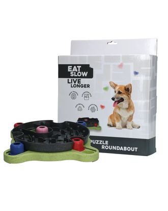 Eat Slow Live Longer Puzzle Roundabout - zabawka dla psa na inteligencję, karuzela