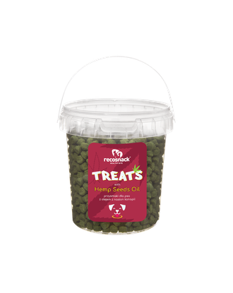 Pyszne przysmaki/treserki Recosnack Hemp - z olejem z nasion konopii