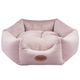 Biglo Velur Love Pink - Elegant Velour Dog & Cat Bed, Hexagon, Misty Rose