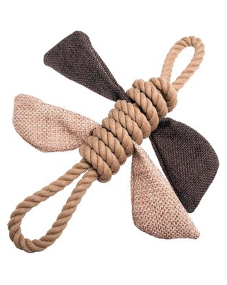 Flamingo Rope Buterrfly - sznurkowy szarpak dla psów, z piszczałkami