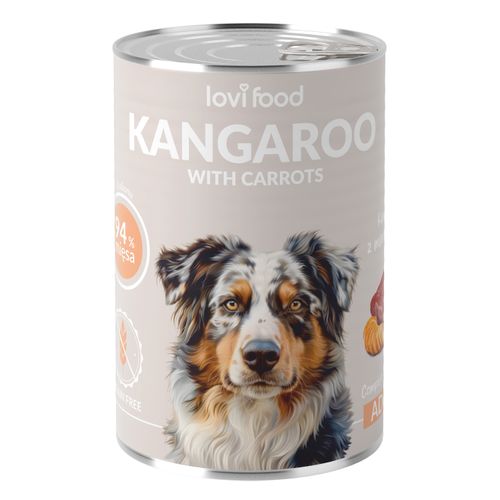 Lovi Food Kangaroo with Carrots 400g - mokra karma dla psa, z kangurem i marchewką