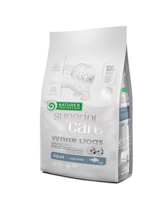 Nature's Protection Superior Care White Dogs Adult Large Breeds White Fish - karma dla białych psów dużych ras, z rybą - Waga: 1,5kg