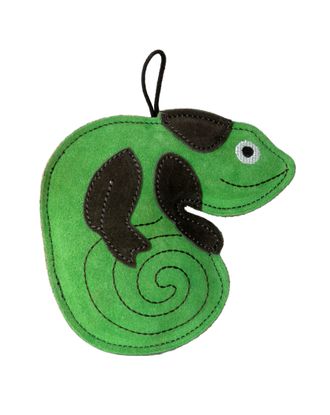 Kiwi Walker Leather Toy Chamelon 15cm - zabawka dla psa ze skóry naturalnej, zielony kameleon
