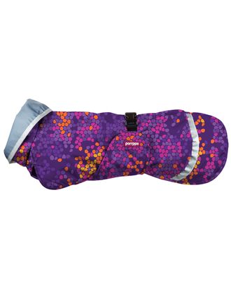 Sade Pomppa Cosmos - przeciwdeszczowa kurtka dla psa, fiolet multikolor