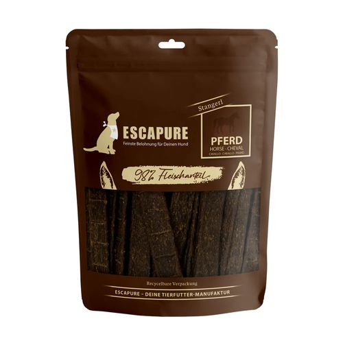 Escapure Stangerl Pferd 150g - naturalne przysmaki dla psa, mięsne paski z koniny