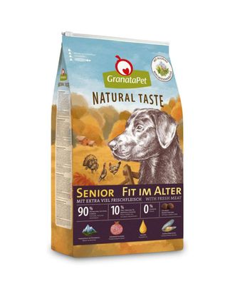 GranataPet Natural Taste Senior - bezzbożowa karma dla psa seniora, o obniżonej ilości tłuszczu - 4kg