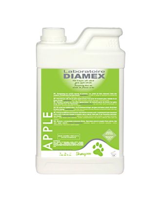 Diamex Apple - szampon dla psów z ekstraktem z jabłka, do wszystkich rodzajów włosów, koncentrat 1:8 - 1L