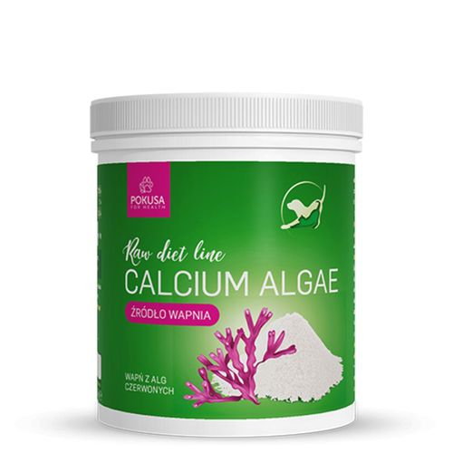 Pokusa Raw Diet Calcium Algae 450g - wapń z alg czerwonych, wsparcie dla kości, mięśni, zębów psa i kota