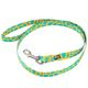 Julius-K9 MoreColor Basic Leash Leopard 120cm - smycz taśmowa dla psa, żółto-turkusowa