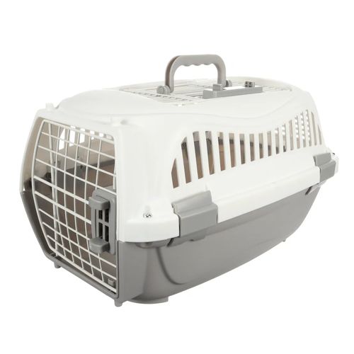 Flamingo Transport Cage Globe Grey S - transporter dla kota, małego psa, do 4,5 kg