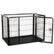 Flamingo Kennel Kazan Black - kojec dla psa, szczeniaka, z podłogą