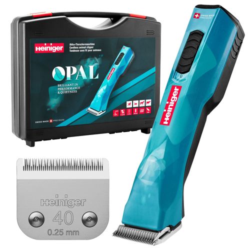 Heiniger Opal 2-Speed Brushless Clipper - Professional Two-speed Levels Animal Clipper With No. 40 Blade & Storage Case