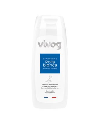 Vivog Poils Blancs Shampoo - szampon dla psów o białej i jasnej sierści - Pojemność: 200ml